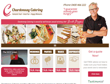 Tablet Screenshot of chardonnaycatering.com.au